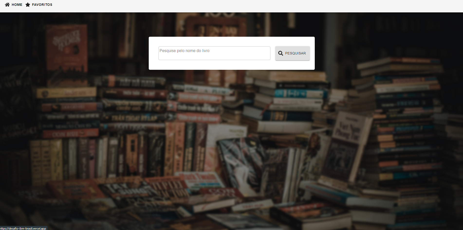 Thumbnail do projeto Technical test for the Front-End position at IBM Brazil